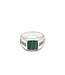 Buddha to Buddha Buddha to Buddha Ring Tangguh Small Silver Malachite