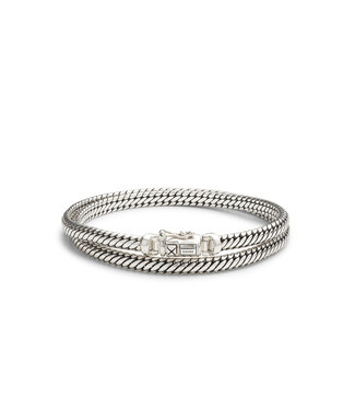 Buddha to Buddha Ben Mini Double Armband Zilver
