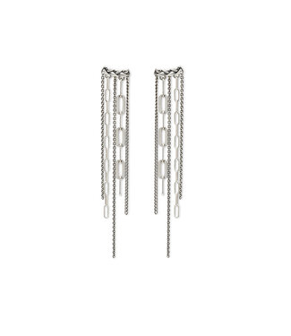 Multi Schakel Oorbel George Zilver Single Piece