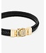 Buddha to Buddha Leder Armband Edwin Small Gold Vergoldet Schwarz
