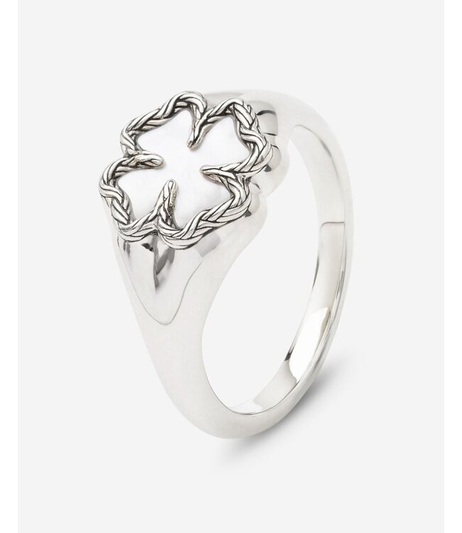 Buddha to Buddha Signet Ring Katja Clover Mother of Perle