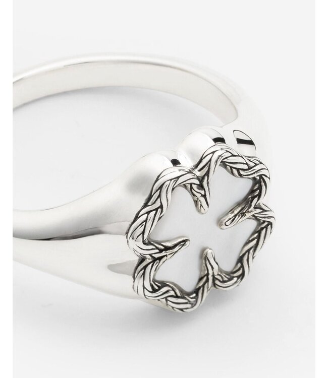 Buddha to Buddha Signet Ring Katja Clover Mother of Perle