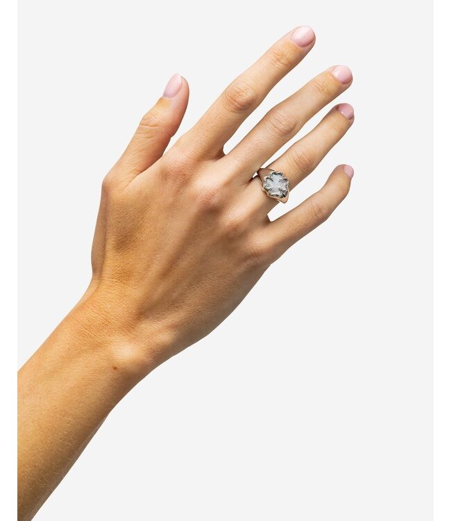Buddha to Buddha Signet Ring Katja Clover Mother of Perle