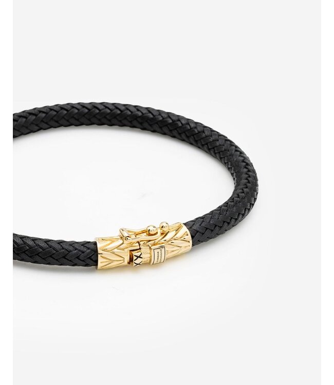Buddha to Buddha Leer Armband Ellen  Black