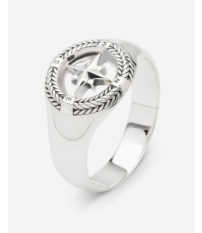 Buddha to Buddha Signet Ring Compass