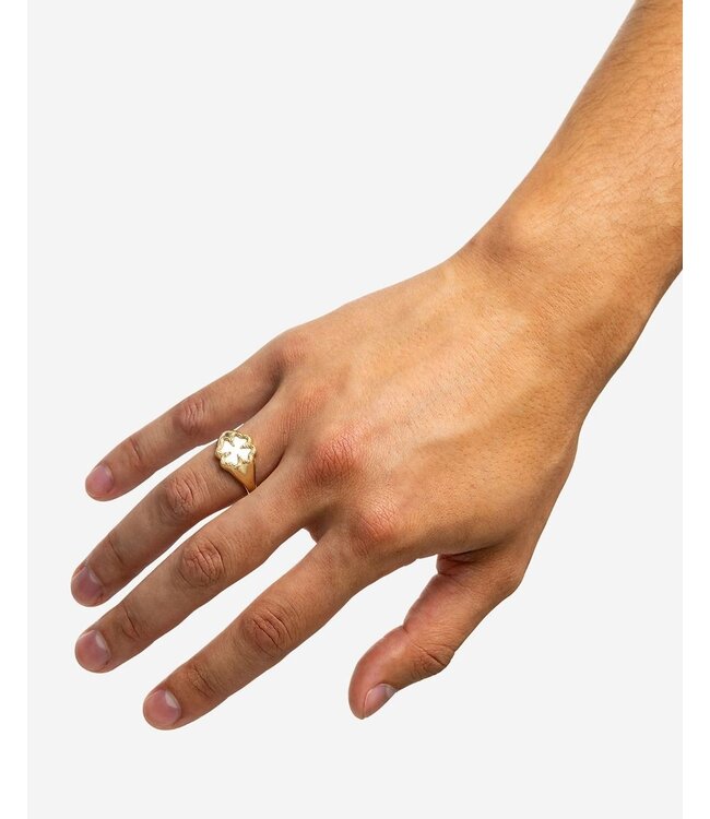 Buddha to Buddha Signet Ring Katja Clover Mother of Perle