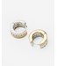 Buddha to Buddha One Dual Hoops Barbara Earrings Set Bicolor Silver