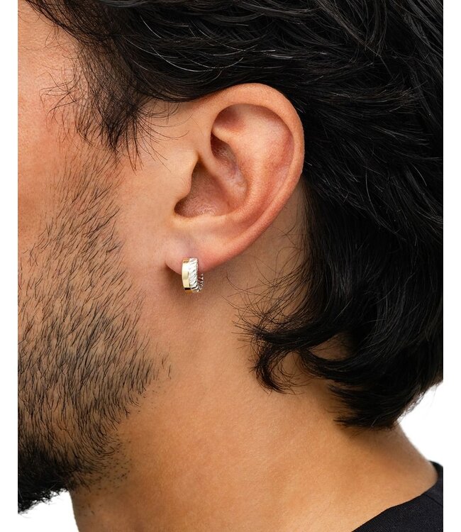 Buddha to Buddha One Dual Hoops Barbara Oorbellen Set Bicolor Zilver Goud