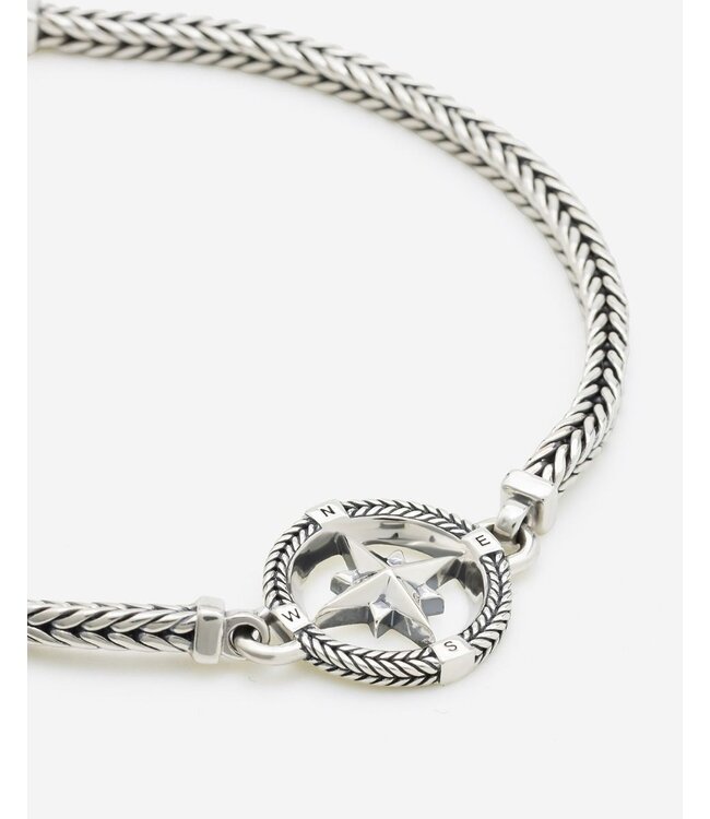 Buddha to Buddha Armband Barbara Mini Compass Silber