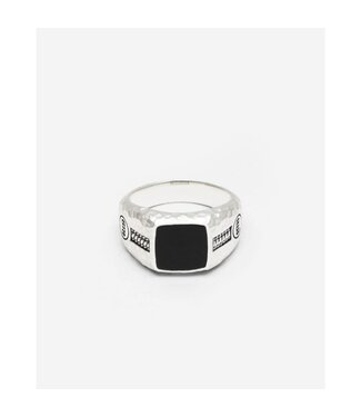 Ring Tangguh Small Silver Onyx