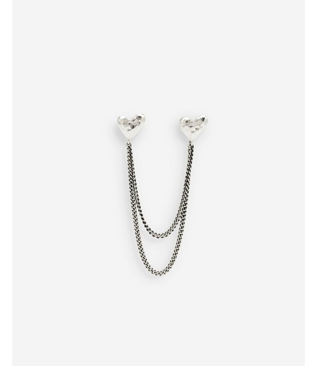 Dubbel Hart Studs Single Piece Zilver | Juwelier De Va