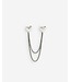 Buddha to Buddha Heart Double Chain Studs Single Piece