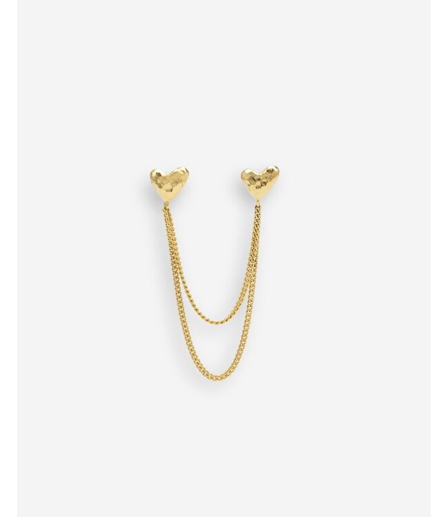 Dubbel Hart Studs Single Piece Zilver | Juwelier De Va