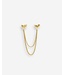 Buddha to Buddha Heart Double Chain Studs Single Piece