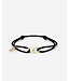 Buddha to Buddha Chain XS Cord Bracelet Gold Vermeil Black