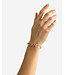 Buddha to Buddha Chain XS Kordelarmband vergoldet Schwarz