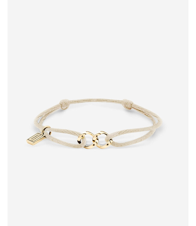 Buddha to Buddha Chain XS Cord Bracelet Gold Vermeil Black