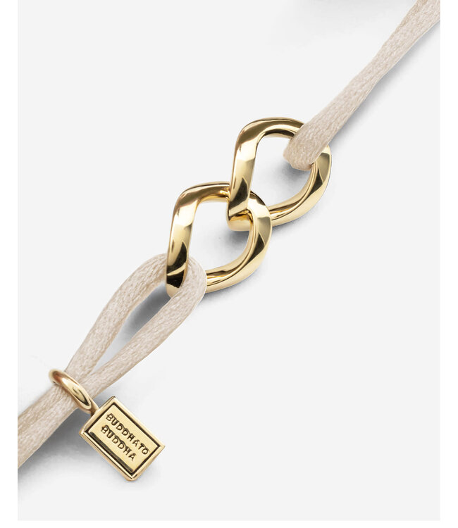 Buddha to Buddha Chain XS Cord Bracelet Gold Vermeil Black
