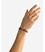 Koord Bracelet Chain XS Verguld Zwart
