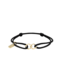 Buddha to Buddha Chain XS Cord Bracelet Gold Vermeil Black