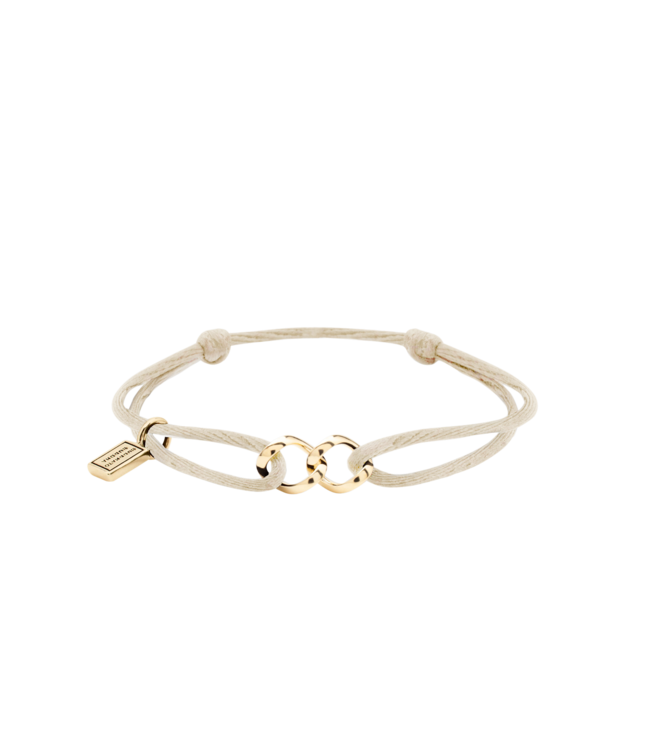Buddha to Buddha Chain XS Cord Bracelet Gold Vermeil Black
