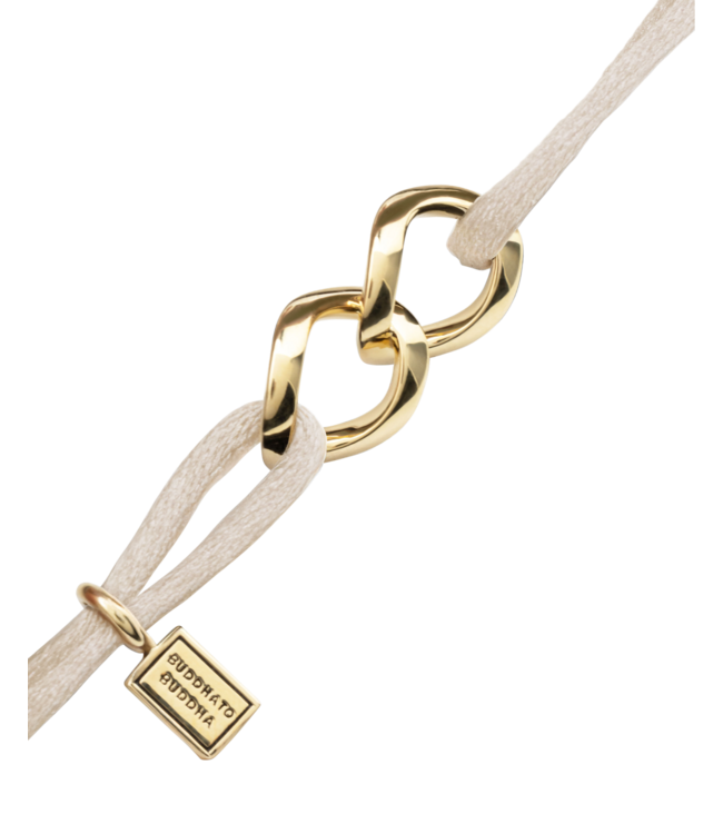 Buddha to Buddha Chain XS Cord Bracelet Gold Vermeil Black