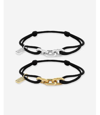 Buddha to Buddha Katja Kordel Armband Set Goldfarben