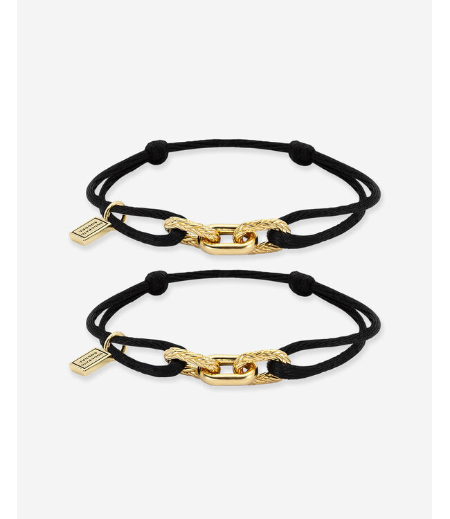 Buddha to Buddha Buddha to Buddha Katja Kordel Armband Set Goldfarben