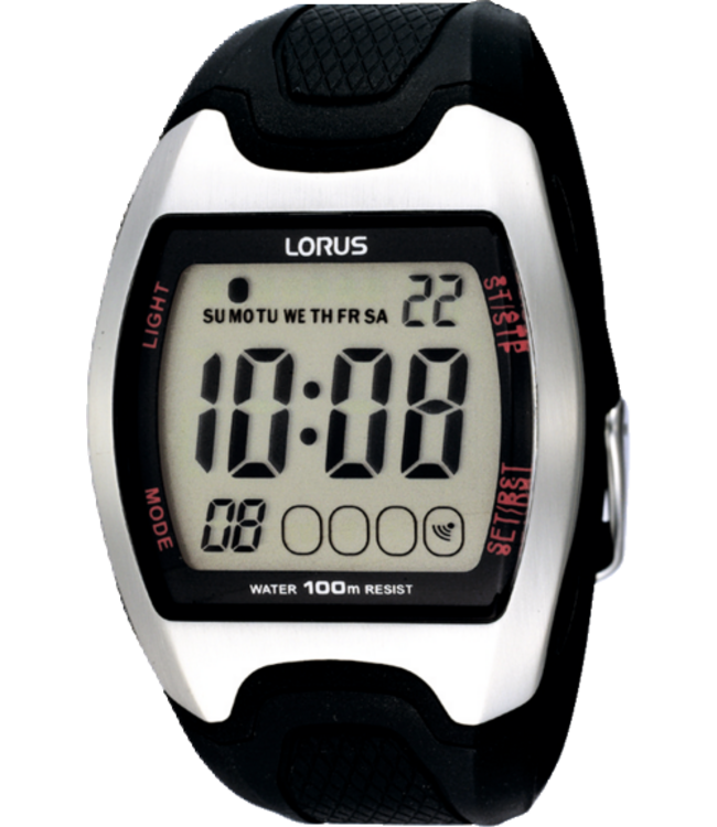 Lorus Herrenuhr Schwarz R2327CX9