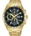 Lorus RM358HX9 Watch Men Gold-tone 44mm