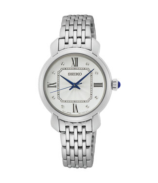 Seiko Dames Staal Bracelet Crystal Glass Wit 50M Wr