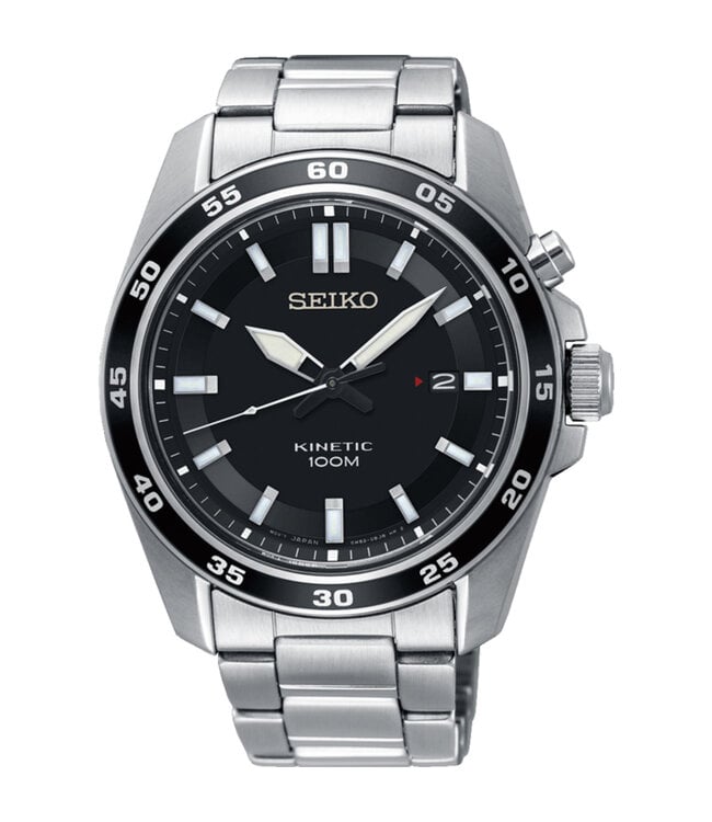 Seiko SKA785P1 5M82 42,6 mm Zwart Herenhorloge
