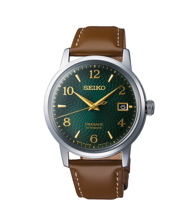 Seiko Presage SRPE45J1 4R35 38,5 mm Groen Herenhorloge | Juwelier De V
