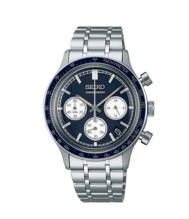 Seiko SSB477P1 8T63 38,70 mm Blauw Herenhorloge