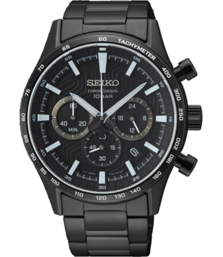 Seiko Seiko Herenhorloge 43 mm Zwart SSB415P1