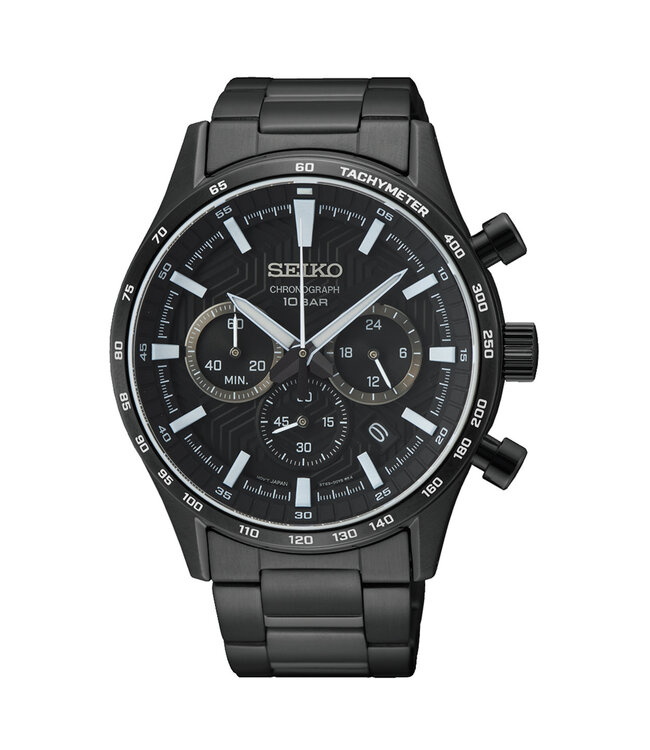 Seiko Seiko Herenhorloge 43 mm Zwart SSB415P1
