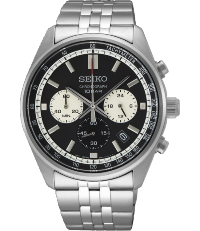 Seiko SSB429P1 8T63 41,5 mm Zwart Herenhorloge