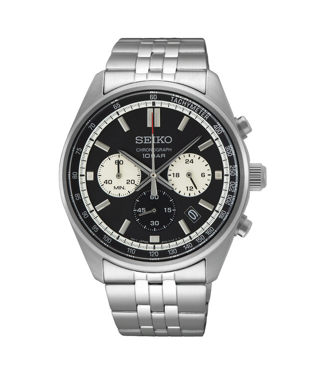 Seiko SSB429P1 8T63 41,5 mm Zwart Herenhorloge