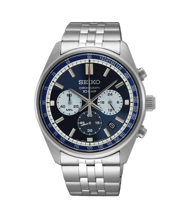 Seiko SSB427P1 8T63 41,5 mm Blauw Herenhorloge