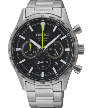 Seiko Seiko Herenhorloge 43 mm Zwart