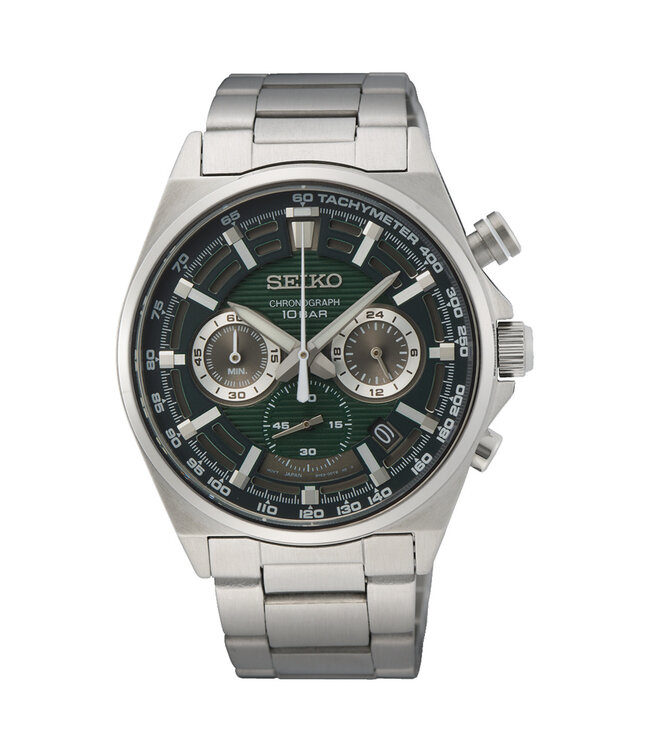 Seiko SSB405P1 8T63 41 mm Groen Herenhorloge