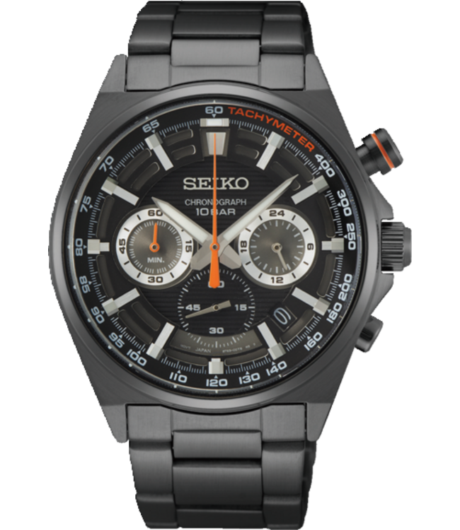 Seiko SSB399P1 8T63 41 mm Zwart Herenhorloge