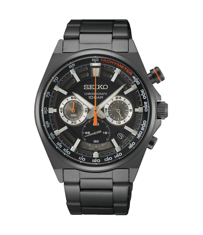 Seiko SSB399P1 8T63 41 mm Zwart Herenhorloge