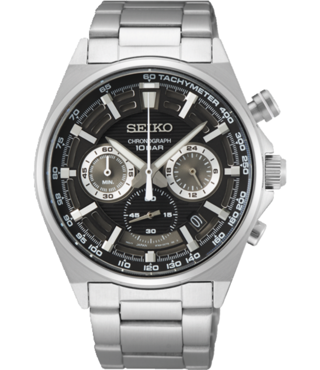 Seiko SSB397P1 8T63 41 mm Zwart Herenhorloge