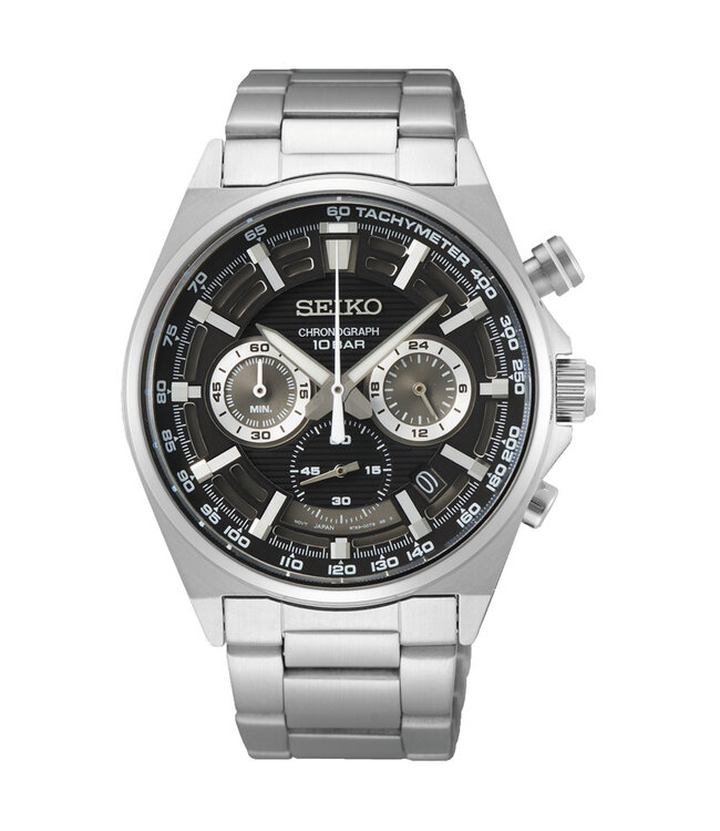 Seiko SSB397P1 8T63 41 mm Zwart Herenhorloge