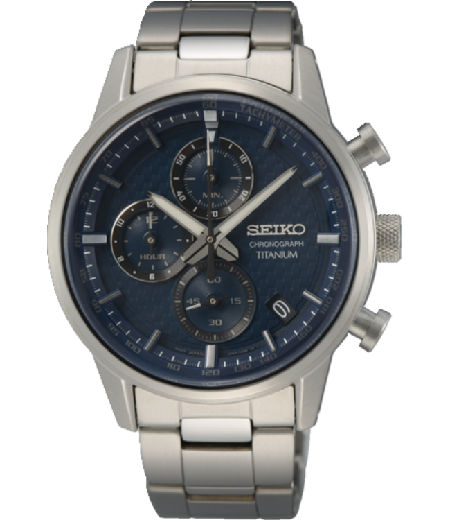 Seiko SSB387P1 8T67 41,6 mm Blauw Herenhorloge
