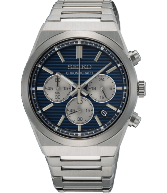 Seiko SSB453P1 8T63 40 mm Blauw Herenhorloge