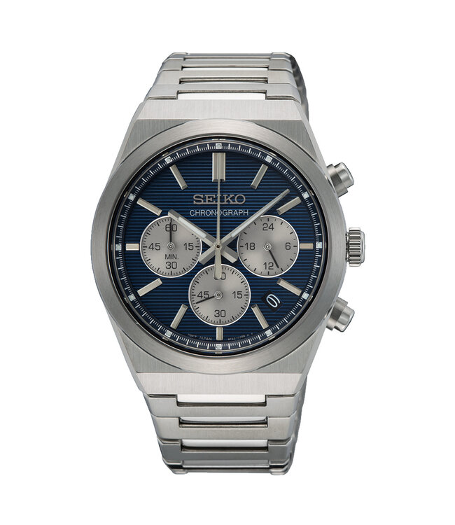 Seiko SSB453P1 8T63 40 mm Blauw Herenhorloge