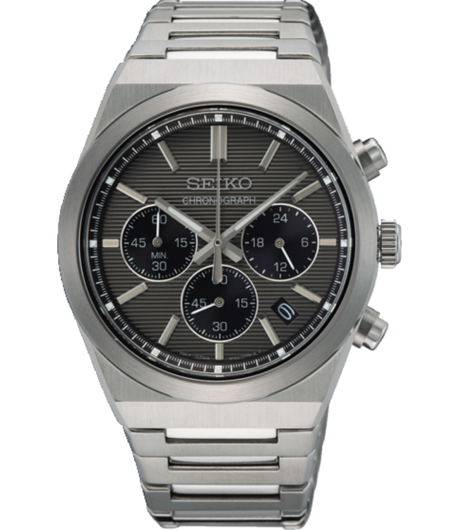 Seiko SSB455P1 8T63 40 mm Zwart Herenhorloge
