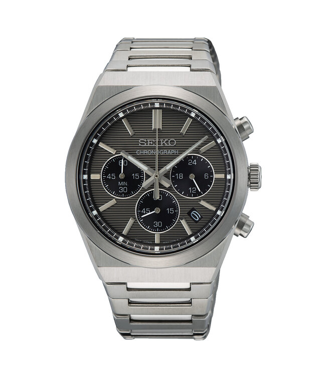 Seiko SSB455P1 8T63 40 mm Zwart Herenhorloge